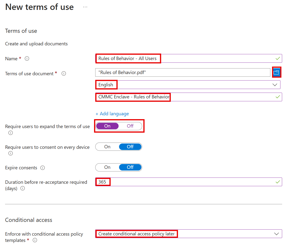 Sign-In Risk Policy Configuration