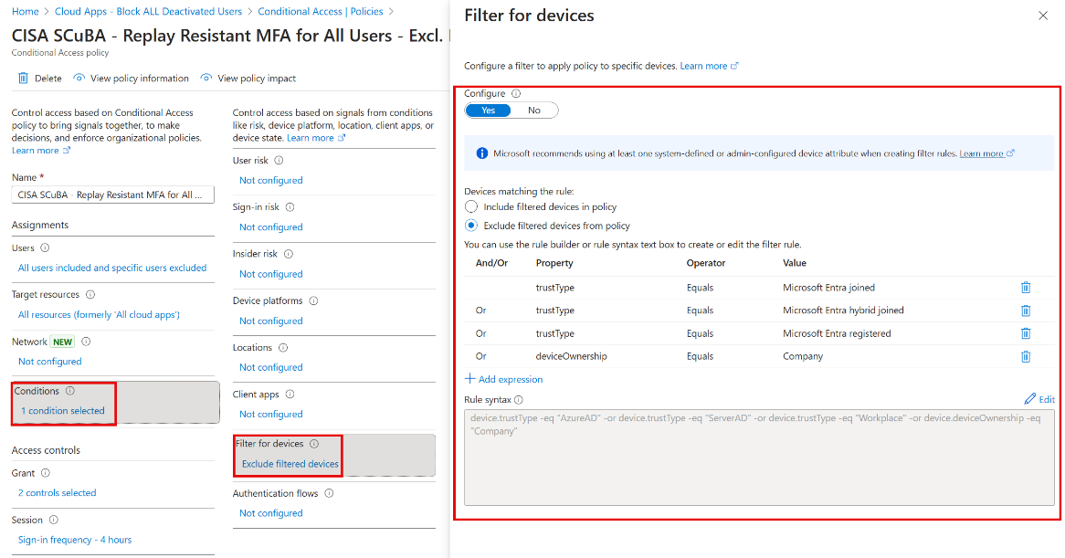Replay Resistant MFA Conditions