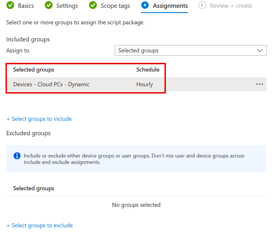 Proactive Remediation Schedule