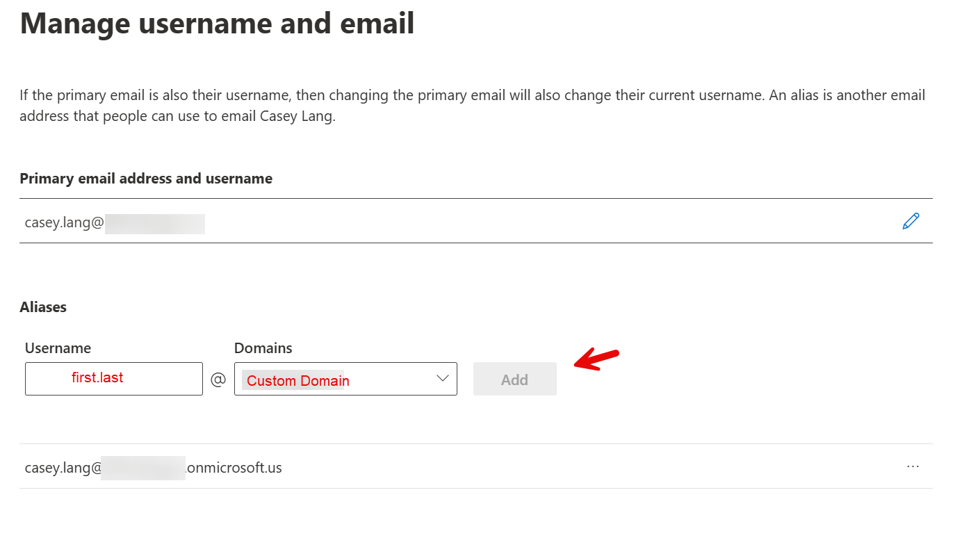Edit User Email - Step 2